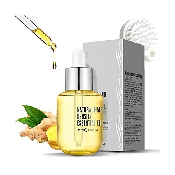 JUSGTPS Natural Hair Density Essential Oil, Hair Growth Essence Oil, Oil for Hair Growth, Strengthening & Improving Hair, for