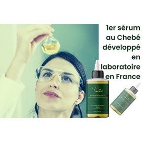 Véganiste® | Serum très rapide à la poudre de chebe, 90 mL huile pousse cheveux Bio au ricin et gingembre, elixir Végan, chev