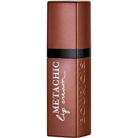 Bourjois - Rouge à lèvres Metachic Lip Cream - Formule liquide au fini mat - Effet métallique - Tenue 24heures - 02 NougatSh