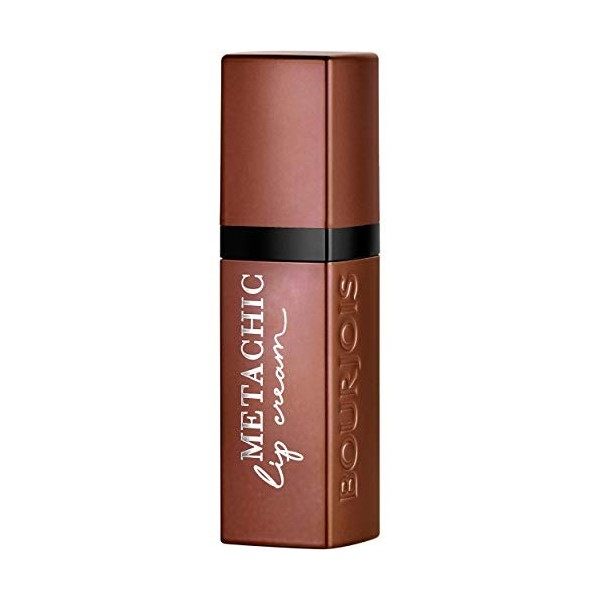 Bourjois - Rouge à lèvres Metachic Lip Cream - Formule liquide au fini mat - Effet métallique - Tenue 24heures - 02 NougatSh