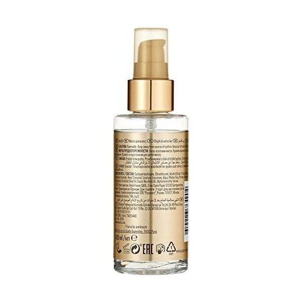 Wella Oil Reflections Huile pour cheveux Luminous Smoothening Oil avec de l’huile davocat et de macadamia, 100 ml