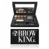 W7 | The Brow King Set Complet Yeux Et Sourcils | Former Et Definir | Essentials: Plateau Mélange, Cire, Gel, Illuminateur Et