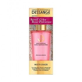 DESSANGE Réveil Color Rose Précieuse Huile Végétale pour Cheveux Colorés 50 ml - Lot de 4