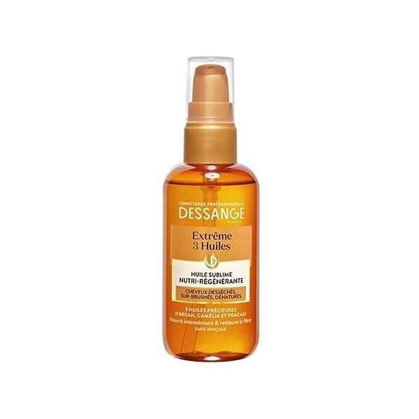 DESSANGE - Huile Sublime Nutri-Régénérant Extrême 100Ml - Soin Cheveux Hydratant & Nourrissant - Lot De 3