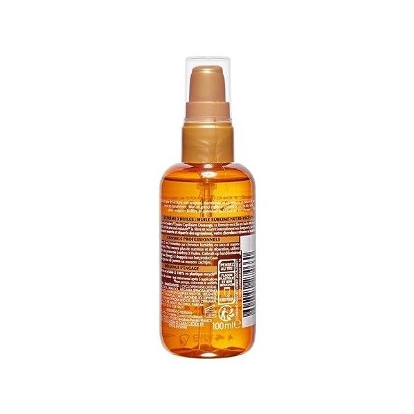 DESSANGE - Huile Sublime Nutri-Régénérant Extrême 100Ml - Soin Cheveux Hydratant & Nourrissant - Lot De 3