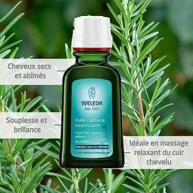 WELEDA - Duo Huile capillaire nourrissante - Nourrit les cheveux abîmés - Vegan* - Certifié Natrue** - Flacon 50 ml x 2