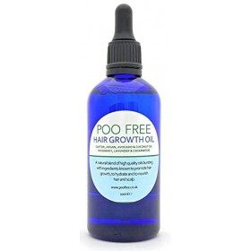 100% Naturel HUILE CROISSANCE CHEVEUX - RICIN, ARGAN, AVOCAT, COCO + ROMARIN, LAVANDE & BOIS DE CÈDRE - 100 ml par POO FREE. 