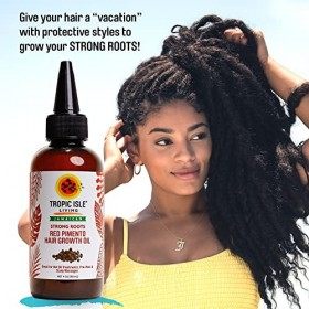 Tropic Isle Living Jamaican Strong Roots Red Pimento Hair Growth Oil, 4 oz by Tropic Isle Living