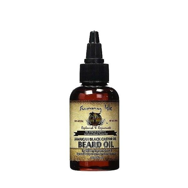 Sunny Isle Jamaican Black Castor Beard Oil, 2 Ounce by Sunny Isle