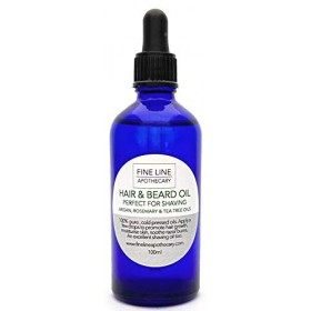 100% Naturel HUILE DARGAN avec ROMARIN & ARBRE du THÉ - HUILE DE CHEVEUX ET DE BARBE - 100 ml par Fine Line Apothecary. ADOU