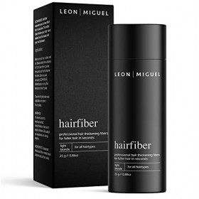 Leon Miguel® Hair Fiber - Fibers Densificateur de cheveux pour des cheveux plus épais blond clair 