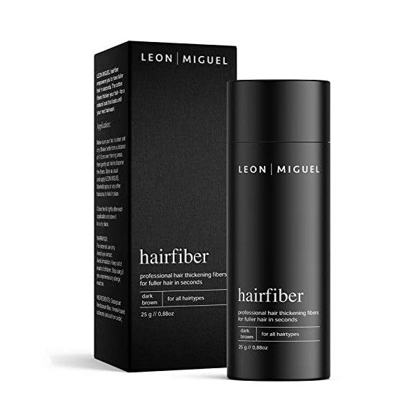 Leon Miguel® Hair Fiber - Fibers Densificateur de cheveux pour des cheveux plus épais blond clair 