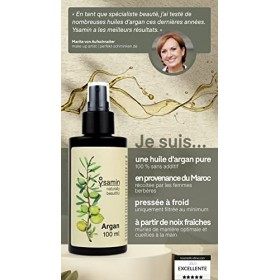 Huile dargan pure du Maroc, pressée à froid, bio, pour peau, cheveux secs & visage 100&nbsp;ml – huile capillaire, pure, en flaco