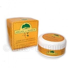 CRÈME ANTI ÂGE COMPLET : RESTRUCTURANT, HYDRATANT À LHUILE DARGAN 100% NATURELLE ,POT 100ML