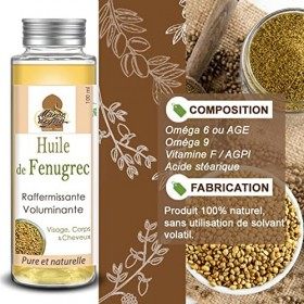 Maroc Argan Huile de Fenugrec naturelle - Soin Volume Poitrine - 100ml