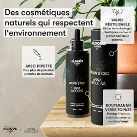 100% Pure Huile dArgan du Maroc Enrichie en CBD | Pressé à Froid - Végétalien | Formule Avancée | Cheveux, Visage, Corps, On