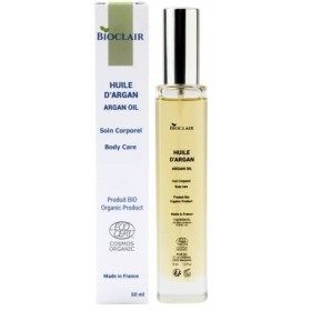 Huile dArgan bio 100% pure pressée à froid soin visage cheveux corps certifiée Ecocert Greenlife flacon verre BIOCLAIR 50 ml