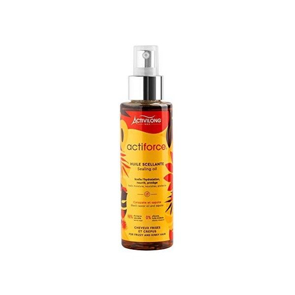 Huile Scellante Cheveux Frisés et Crépus Activilong Actiforce Carapate et Sapote 125 ml