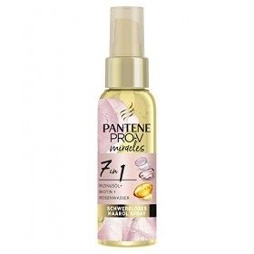 Pantene Pro-V Miracles Huile capillaire légère 7 en 1 Spray 100 ml à lhuile de ricin + biotine + eau de rose Beauté Soin des