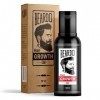 Beardo Huile de croissance pour barbe et cheveux - 50 ml - Ingrédients naturels - Huiles de rose et dhibiscus