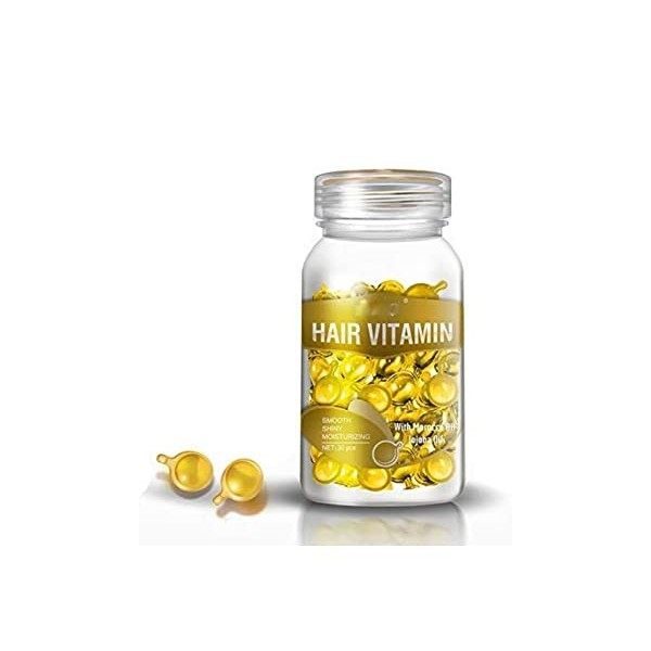 Capillaire Vitamine Sérum Capsule avec Vitamines C Argan Avocat Oil - or 