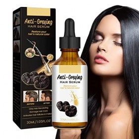 Hair Darkening Essence - Grey Hair Essence Gandoura Nutrient Anti-Greying Hair Sérums Pour Restaurer La Couleur Naturelle De 