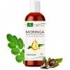 MoriVeda® - Huile de Moringa Premium 100ml, pressée à froid à partir de graines de haute qualité. Qualité 100% Oleifera. Soin