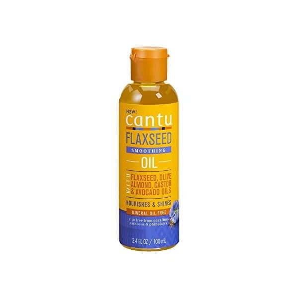 CANTU Huile lissante de lin à lhuile dolive, damande, de ricin et davacado 100 ml 1 pièce 