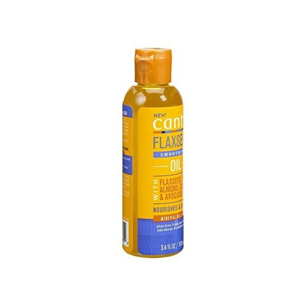 CANTU Huile lissante de lin à lhuile dolive, damande, de ricin et davacado 100 ml 1 pièce 