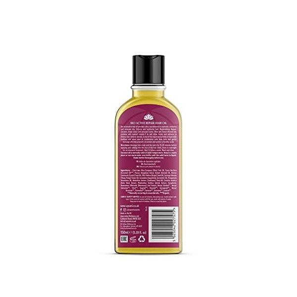 Ayumi Bio-Active Repair Hair Oil. Vegan, Cruelty-Free, Dermatologically-Tested, 1 x 150ml