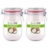 MeaVita Pack de 2 Huile de Noix de Coco Biologique Vierge dans un Gobelet 1 L