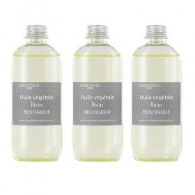 Huile de Ricin Biologique 100ml x3. Soin Fortifiant Cheveux Ongles Cils. Favorise la Pousse de la Barbe et des Cheveux. Renfo