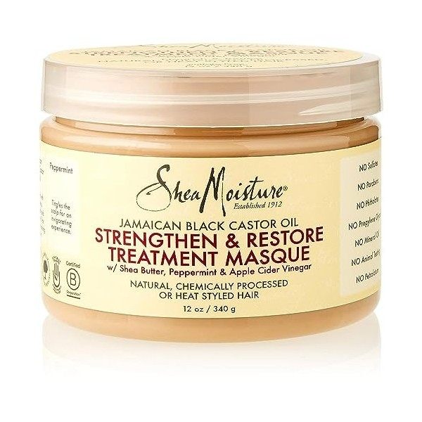 Shea Moisture Masque de Traitement Renforcer et Restaurer, 340 g