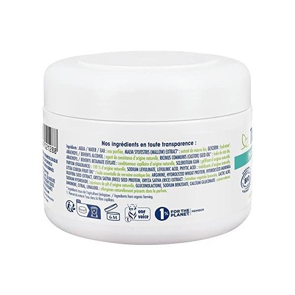 Natessance Masque Capillaire Fortifiant Ricin Bio & Kératine Végétale 200 ml