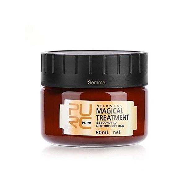 Magic Care Mask, 60ml Magic Hair Mask Soin Nourrissant Réparation Souple Endommagé, Masque Cheveux Revitalisant Profond, Soin