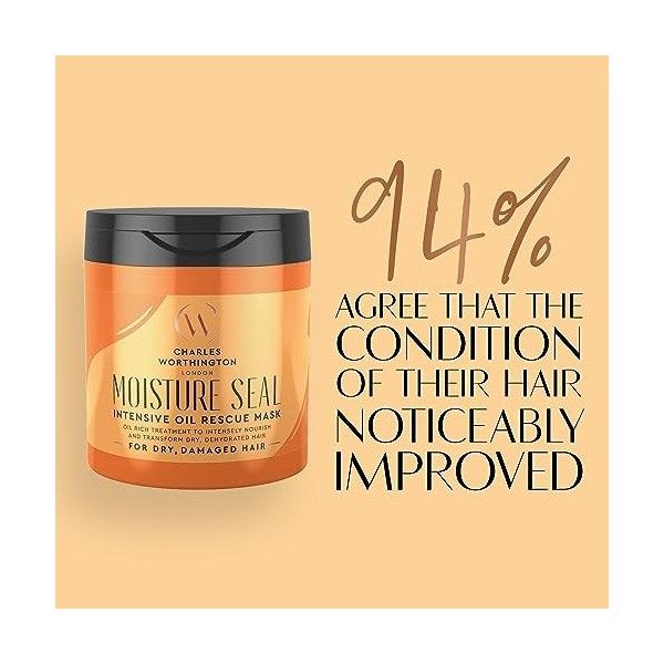 Charles Worthington Moisture Seal Intensive Oil Rescue Masque capillaire – Traitement capillaire avec formule réparatrice Ple