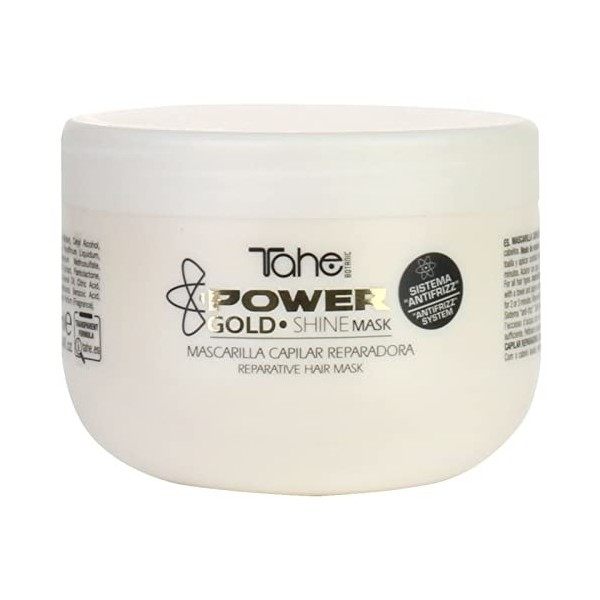 Tahe Shine Power Gold Réparation des Cheveux Masque, Blanc, 300 ml