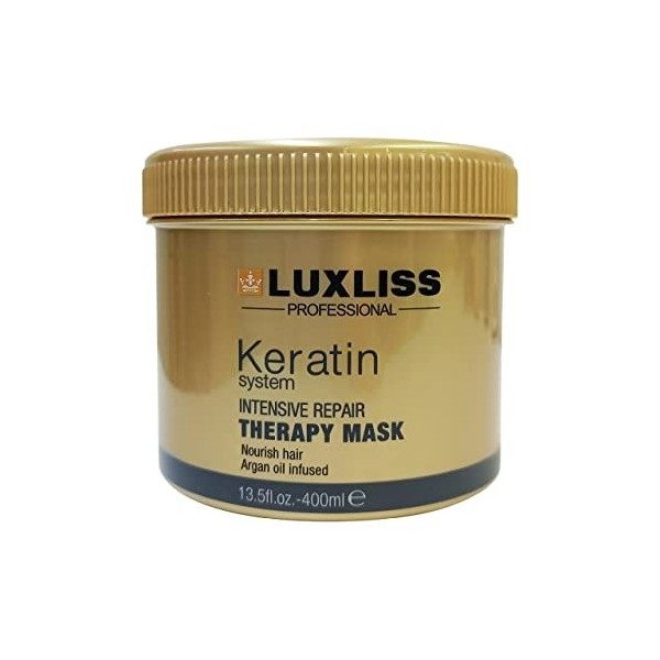 LuxLiss Professional Masque capillaire réparateur à la kératine 400 ml