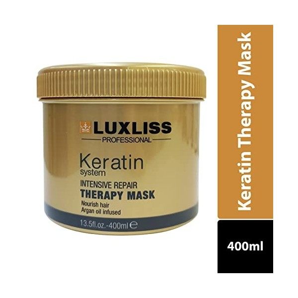 LuxLiss Professional Masque capillaire réparateur à la kératine 400 ml