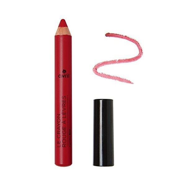 Avril - Crayon Rouge à Lèvres Bio - 100% dOrigine Naturelle - Fabriqué en France - Diamètre 10,6mm