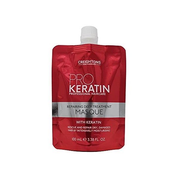 Creightons Pro Keratin Masque de soin réparateur en profondeur 100 ml – Formulé avec de la kératine, rescuve et répare les 