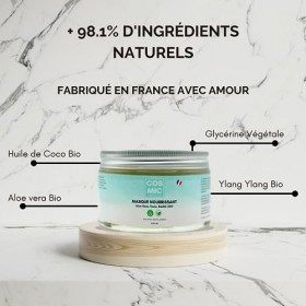 Masque Nourrissant - Cheveux Secs, Abîmés et/ou Bouclés - Démêle, Nourrit, Protège, Douceur, Brillance, Définit les Boucles, 