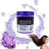 Wokali Keratin Hair Butter, Hair Care Balance Masque capillaire pour un cuir chevelu sain, avec une variété dessences végéta