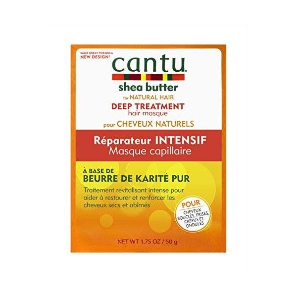 CANTU Shea Butter pour Cheveux Naturels Réparateur Intensif Masque Capillaire, 1.7500 Ounce