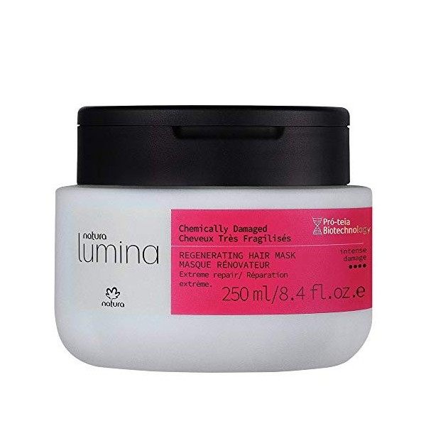 NATURA - Lumina Masque Rénovateur pour Cheveux Abîmés - 100% Végan - Cruelty Free - 250ml