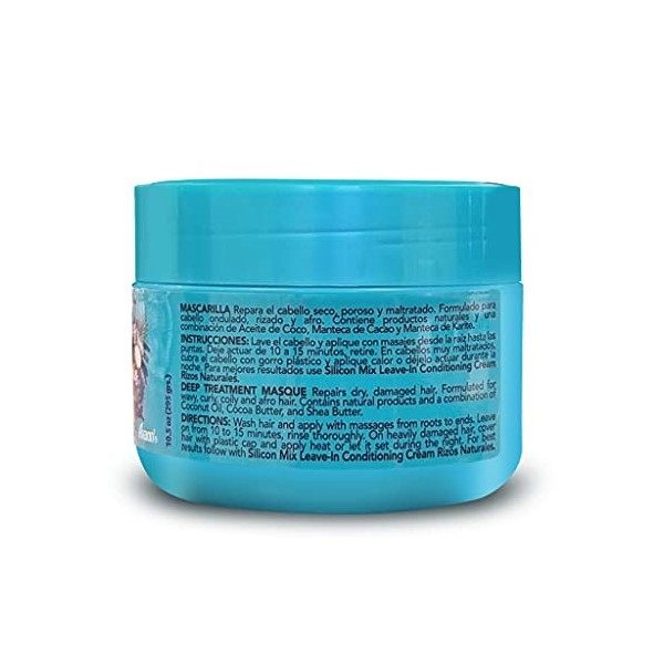 Silicon Mix Rizos Naturales Deep Treatment Masque 225g - Masque Pour Cheveux Bouclé, Ondulé et Crépus- Hydrate, Nourrit, Répa