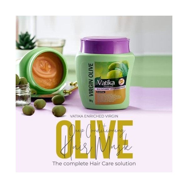 Dabur Traitement Capillaire Masque Naturelle à lOlive lAmande/Henné 500 g