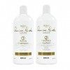 EM2H COSMETICS Unflavored PREMIUM KERATIN CAVIAR - Kit Lissage Brésilien - Aux extraits de caviar 2 x 500 ml 