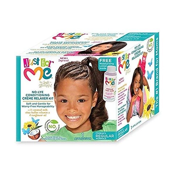 Just For Me No-lye Creme Regular Conditioning Relaxer Kit