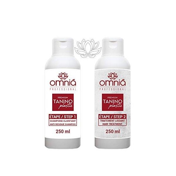 OMNIA PROFESSIONAL - TANINOPLASTIE - Lissage au Tanin 2 x 250 ml - 3 à 5 applications 